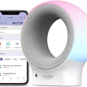 New Hubble Eclipse White Noise Machine Soother Baby Audio Monitor Night Light